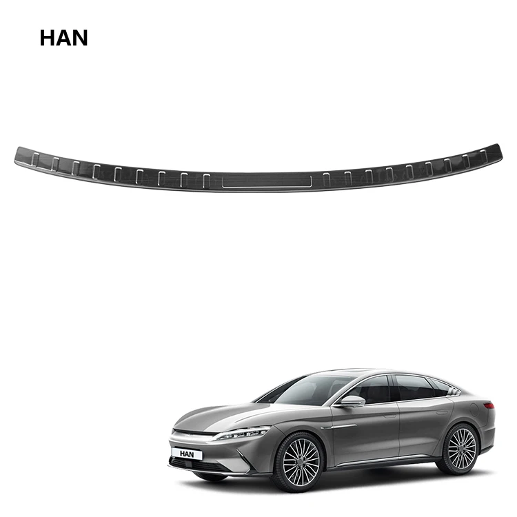 Stainless Steel Rear Trunk Boot Bumper Guard Sill Protector for BYD Han Rear Bumper Protector Outer