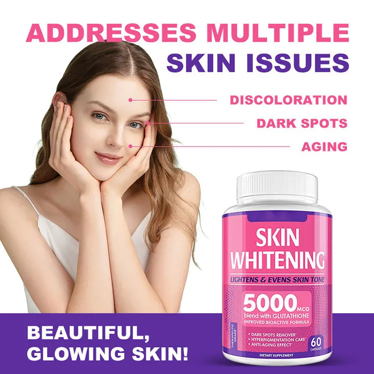 Best L-Glutathione Whitening Capsules Super Whitening Skin Capsules  Gluthatione Face Skin Whitening Softgel Capsules