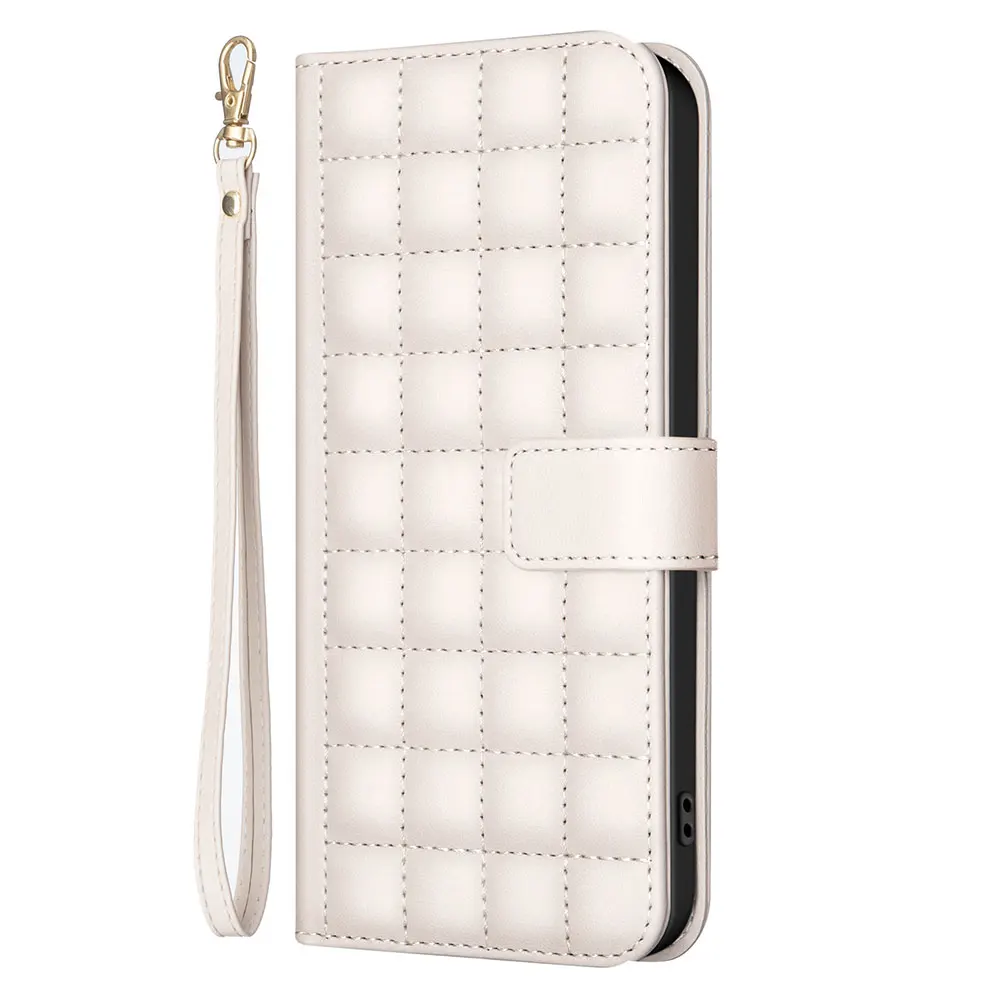 Checkered Pattern Pu Leather Mobile Case With Card Slot Holder Wallet Handbag Cover For Infinix Note 40 factory