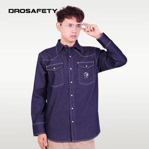 Automobile Construction NFPA 70E Flame Retardant Clothing Workwear Safety Denim Shirt