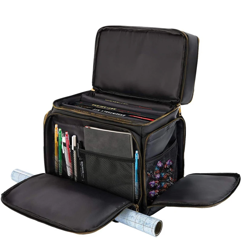 Trunab Bolsa para DND RPG Adventurer's Travel, Bolsa Gran Capacidad Compatible con Battle Mat de Dungeons and Dragons, Compatible con Handbooks, Libros de Reglas