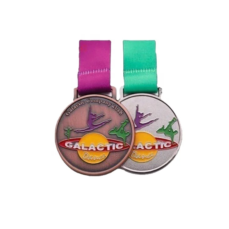 10 x Dance Medals Personalised With Your Logo Ribbon FREE DELIVERY 