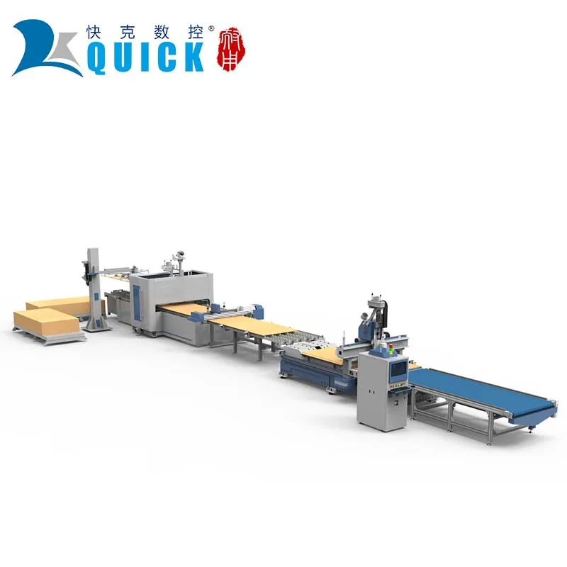 Quick CNC Drilling Cutting Nesting Furniture Production Line RC1 Woodworking Router Machine for Wood Modular Cabinets