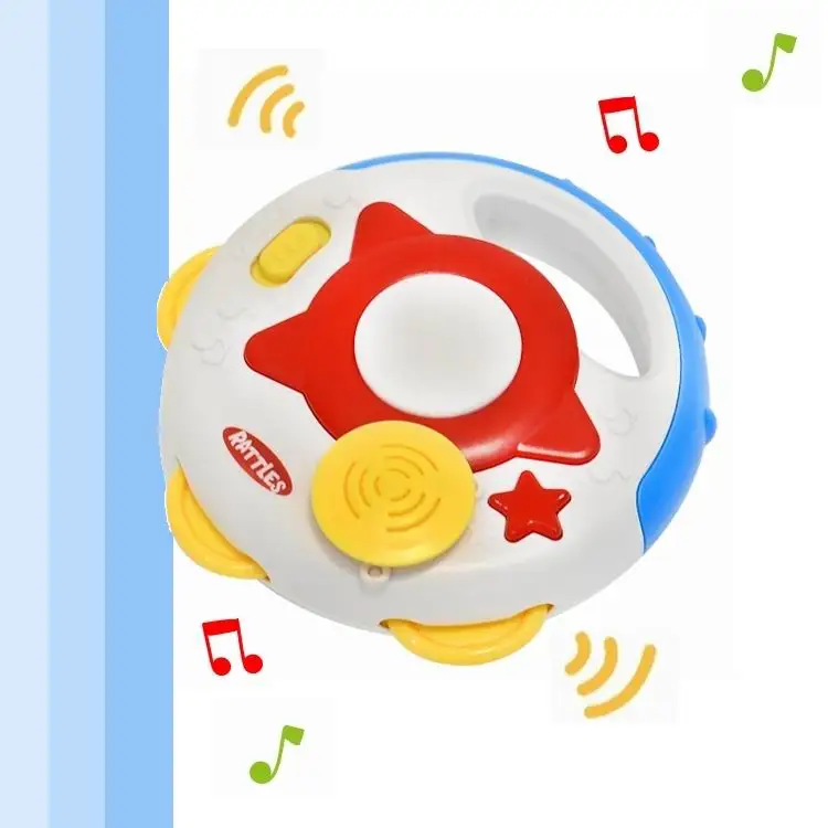 Baby 2 in 1  Tambourine with Light and Music Baby Toy Set