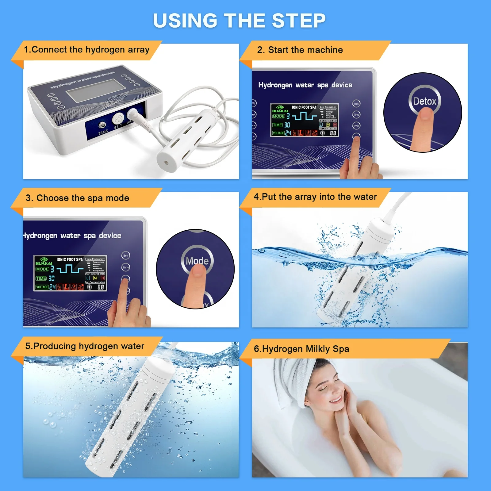 Nano Molecular Hydrogen Bath Spa Generator Machine Hydrogen Milky Spa Machine Wasserstoff Spa