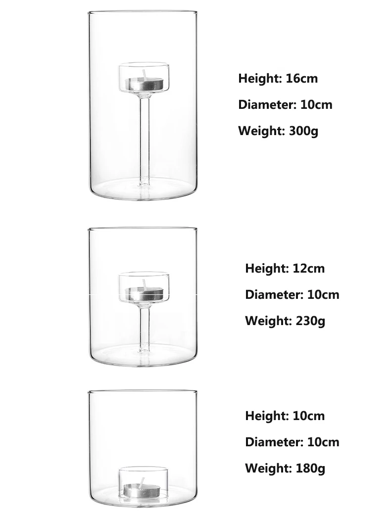 Romantic Western Restaurant Candle Cup Transparent European Bulk Cheap