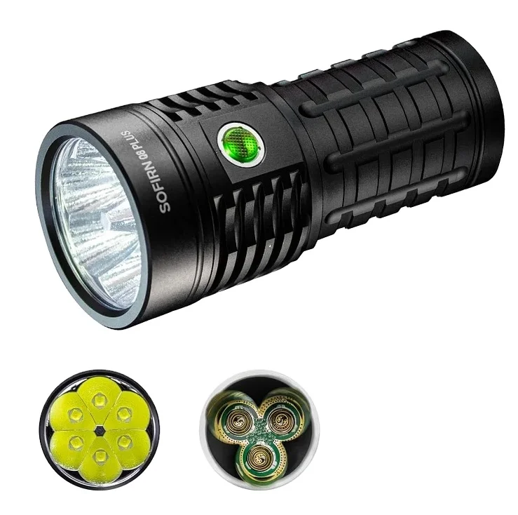 Q8 Plus 16000 Lumen Rechargeable Flashlight with 6 XHP50.2 LEDs