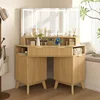 Chêne + MDF + Verre trempé