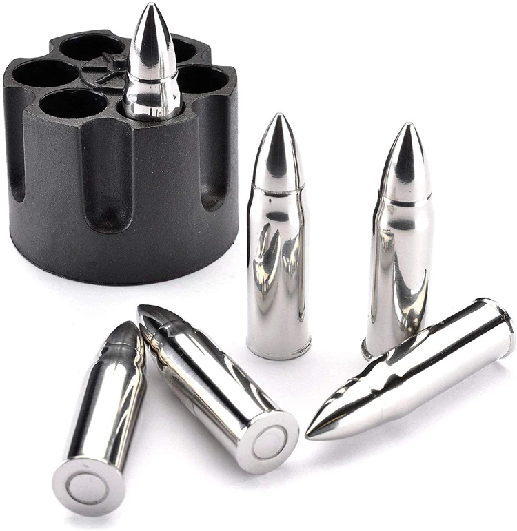Stainless Steel Ice Stones Reusable Metal Ice Cubes Whiskey Stones Bullets