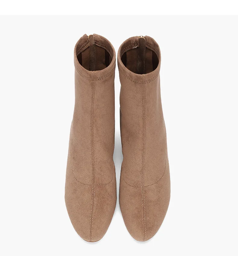 Medium Heel Thin Single Boots 