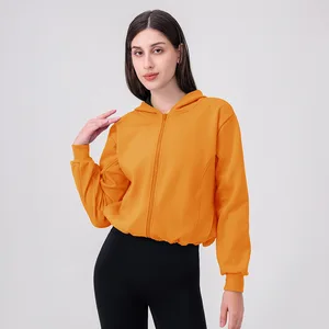 Hot Sale Sports Top Warm Fitness Top Gym Yoga Outfit Outdoor Casual Yoga Hooded Jacket for Women