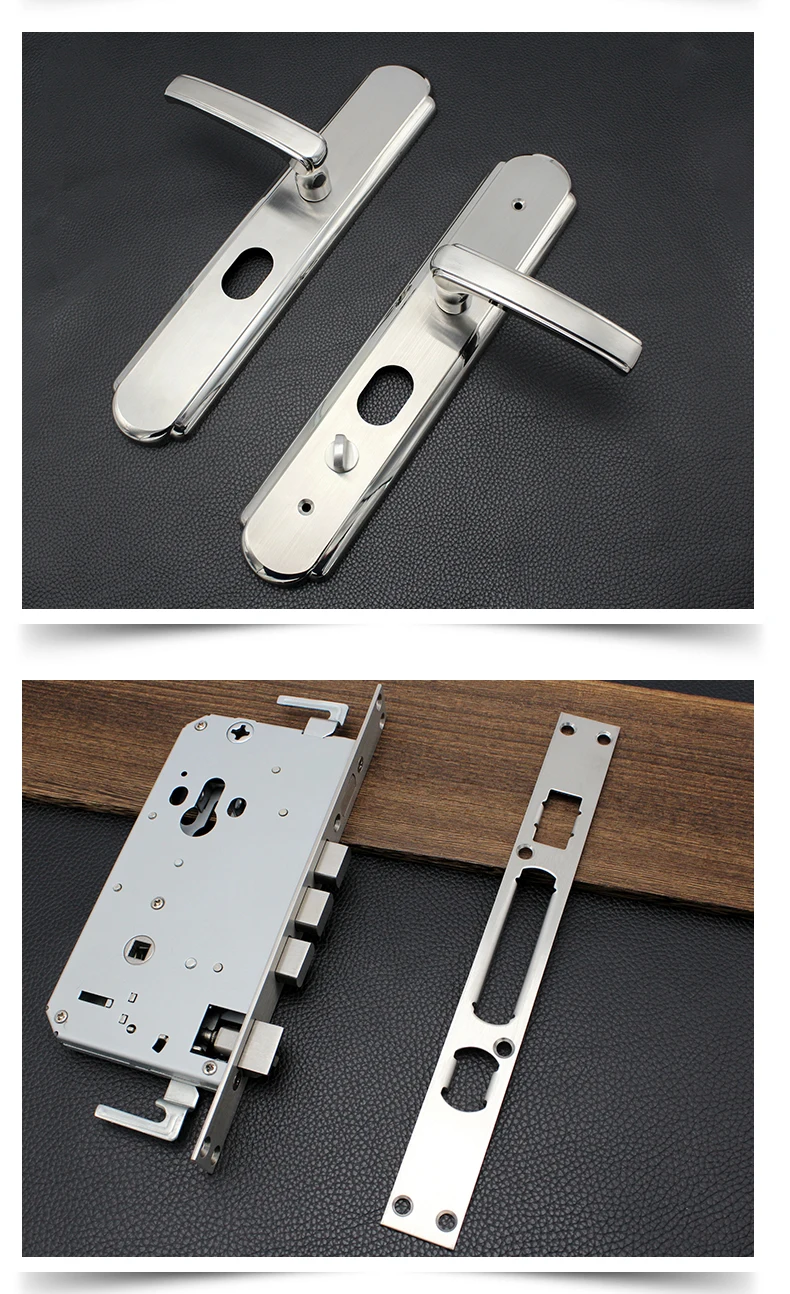 sus304新款时尚缎面安全门锁,带68个锁芯