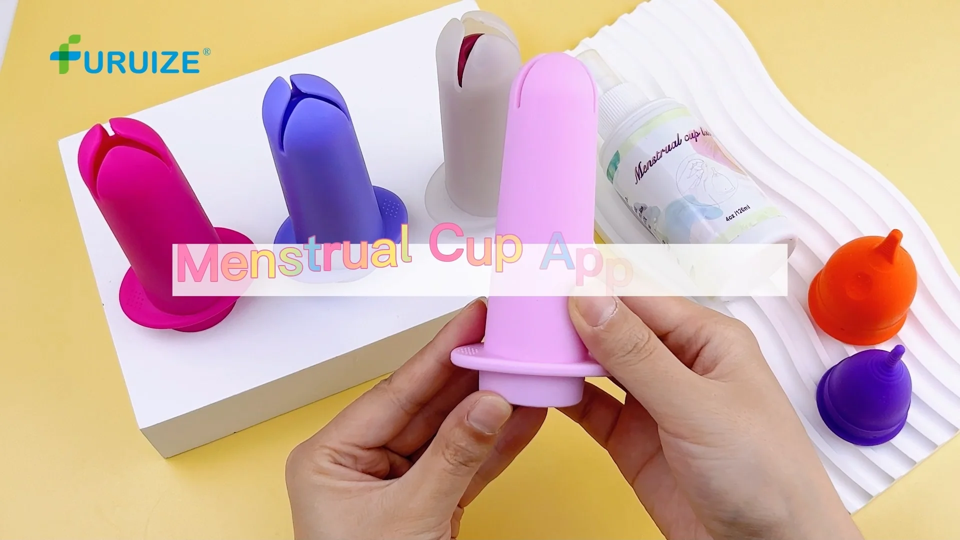 Furuize Menstrual Cup Applicator Silicone Reusable Copa Menstrual Cup