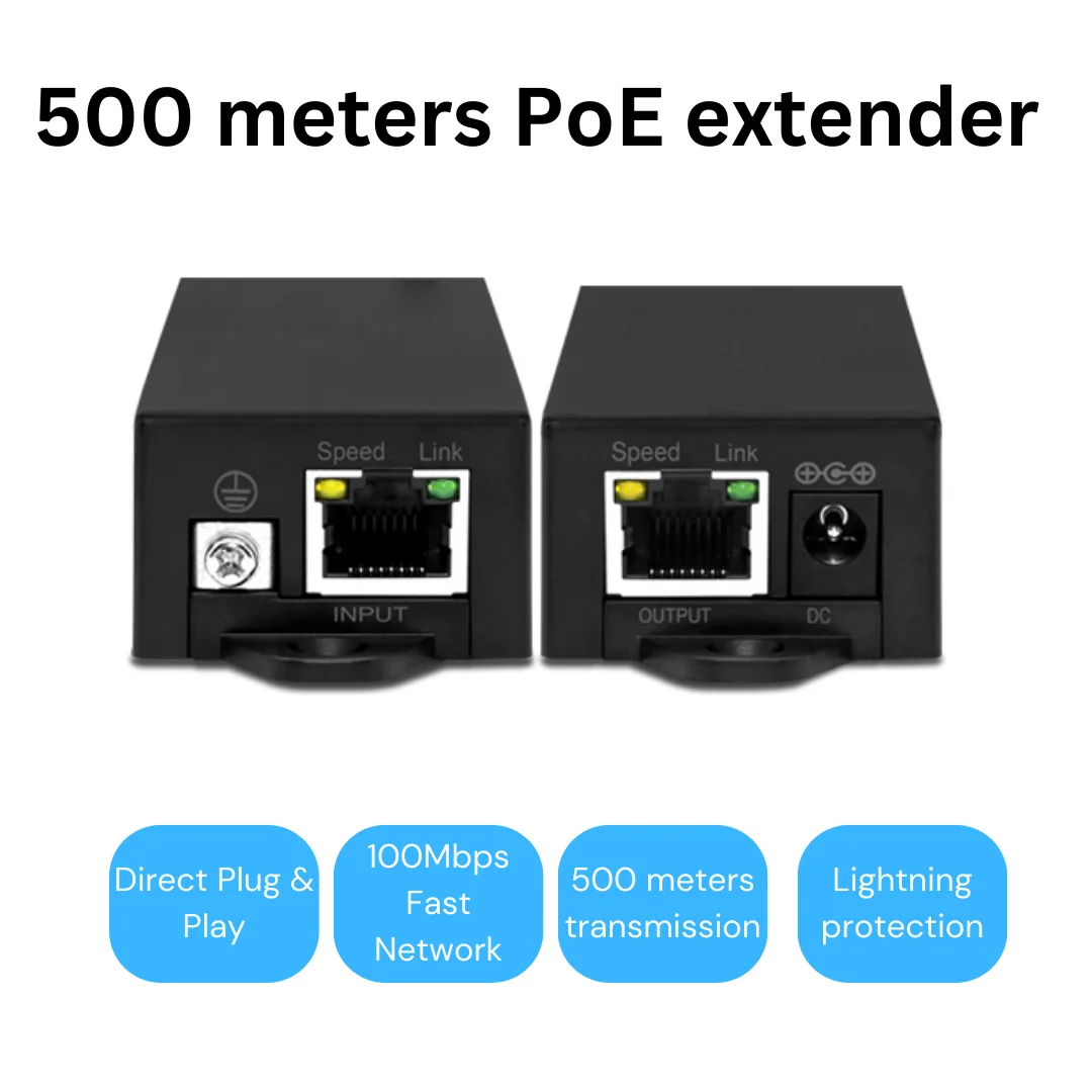 Mini Size 10/100Mbps Long Distance PoE Extender up to 500m 30W/60W/90W IEEE802.3AF/ST/BT PoE+ Repeater factory