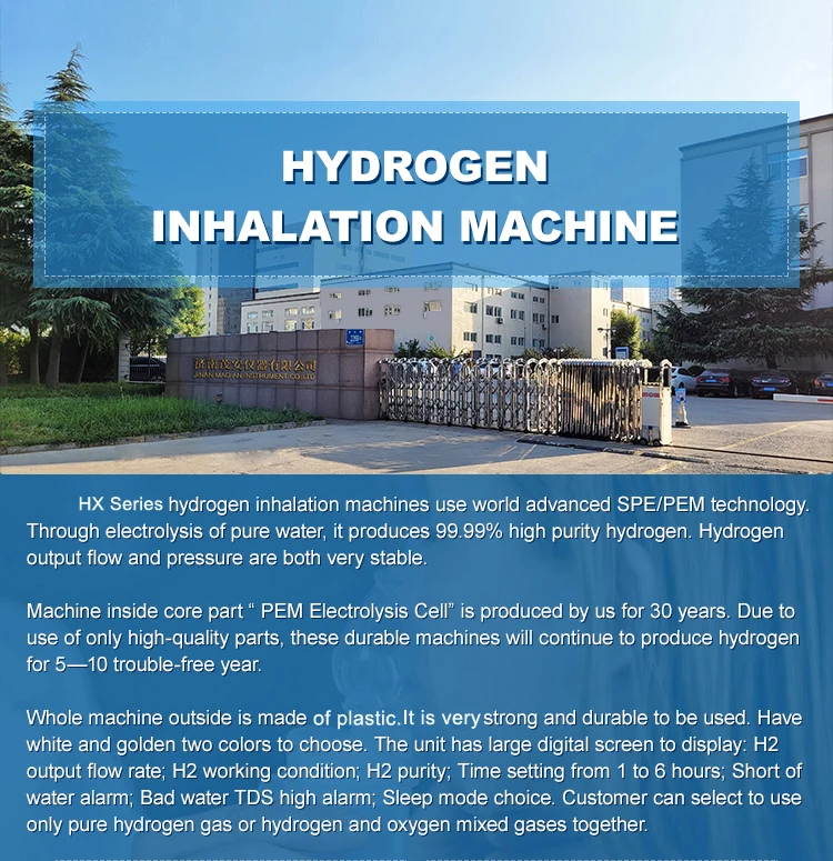 Medical Hydrogen Inhaler Machine Hydrogen Gas Inhaler Hx1800d Buy