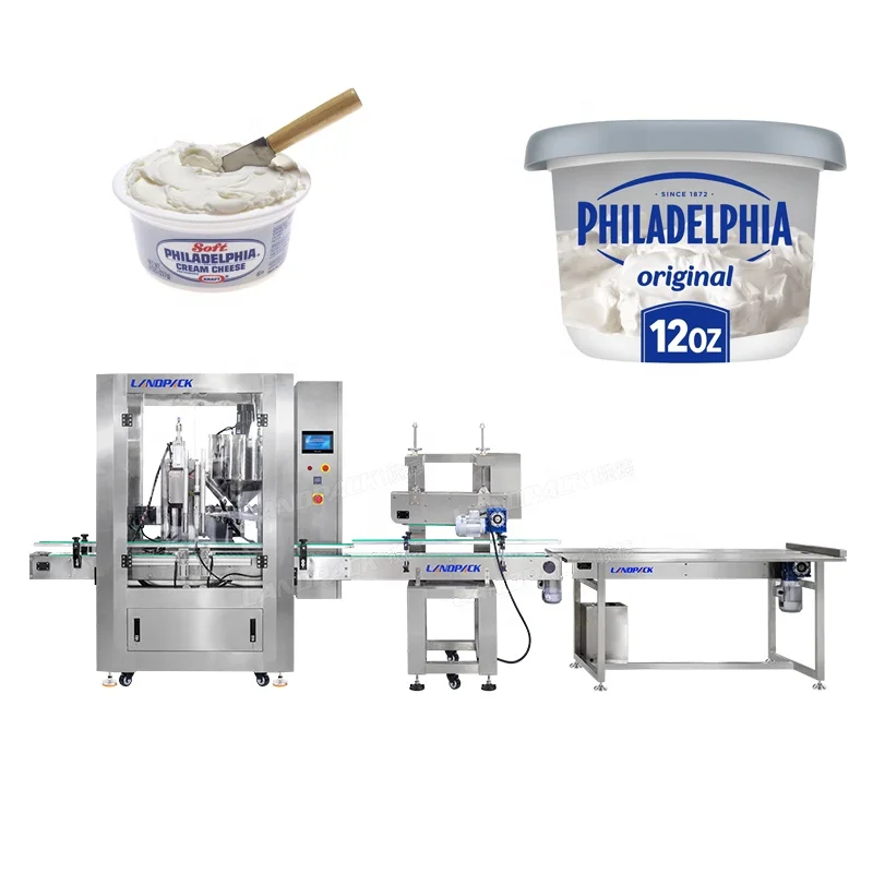 For Yogurt Chutneys Compote Bleach Thick Paste Cream Cheese Packing Filling Machine