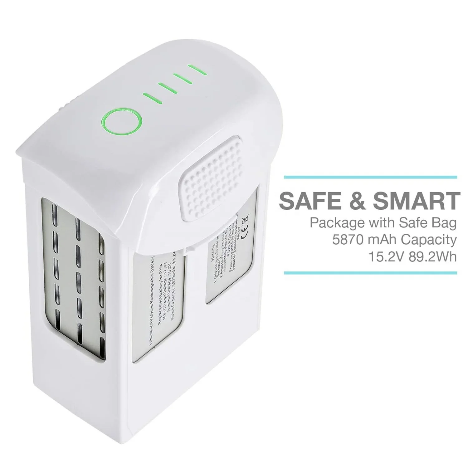 Vhbw – Batterie Compatible DJI Phantom 4 Pro V2.0 & P4 RTK – 5870 MAh, 15,2V – Haute Autonomie, Sécurité Intégrée – Parfait Pour Drone Professionnel