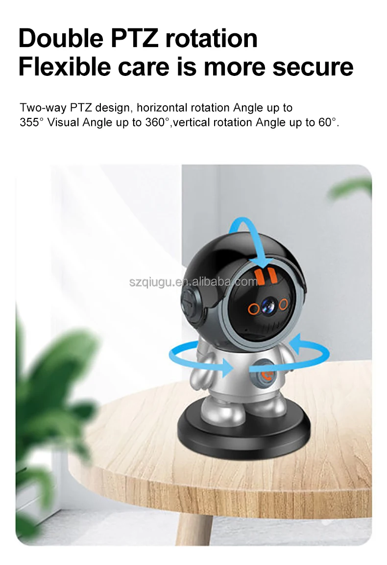 360-degree Robot Cam Advanced Indoor Surveillance Camera