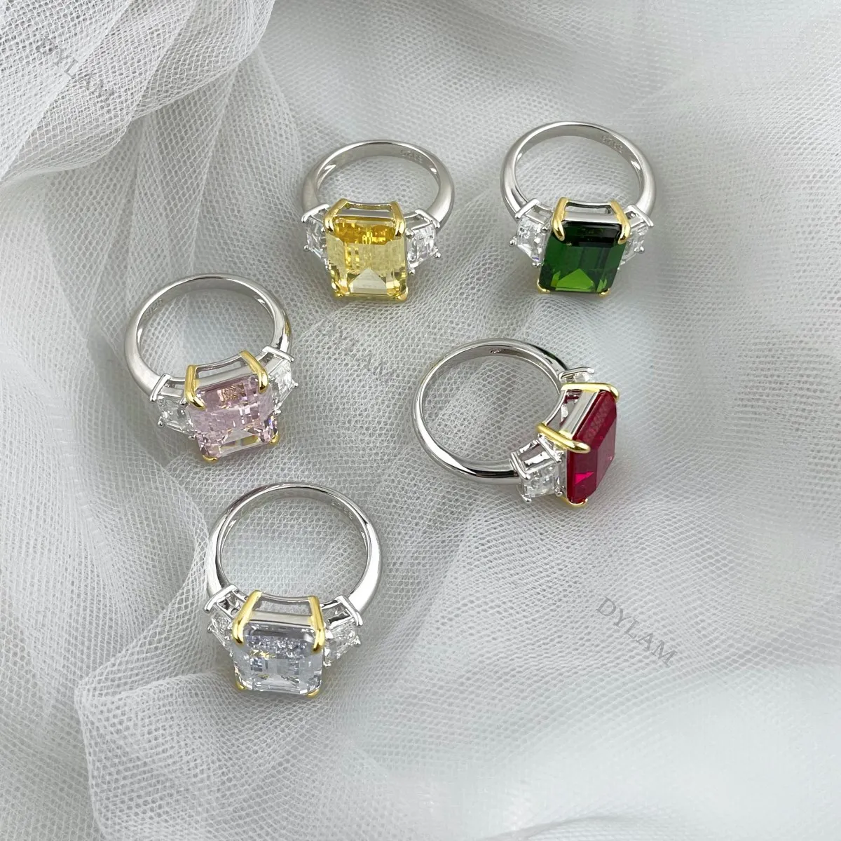 KAKODIY price super glitter stone ring 925 Sterling Silver high carbon Cubic Zirconia simulation ring wedding party detail 4