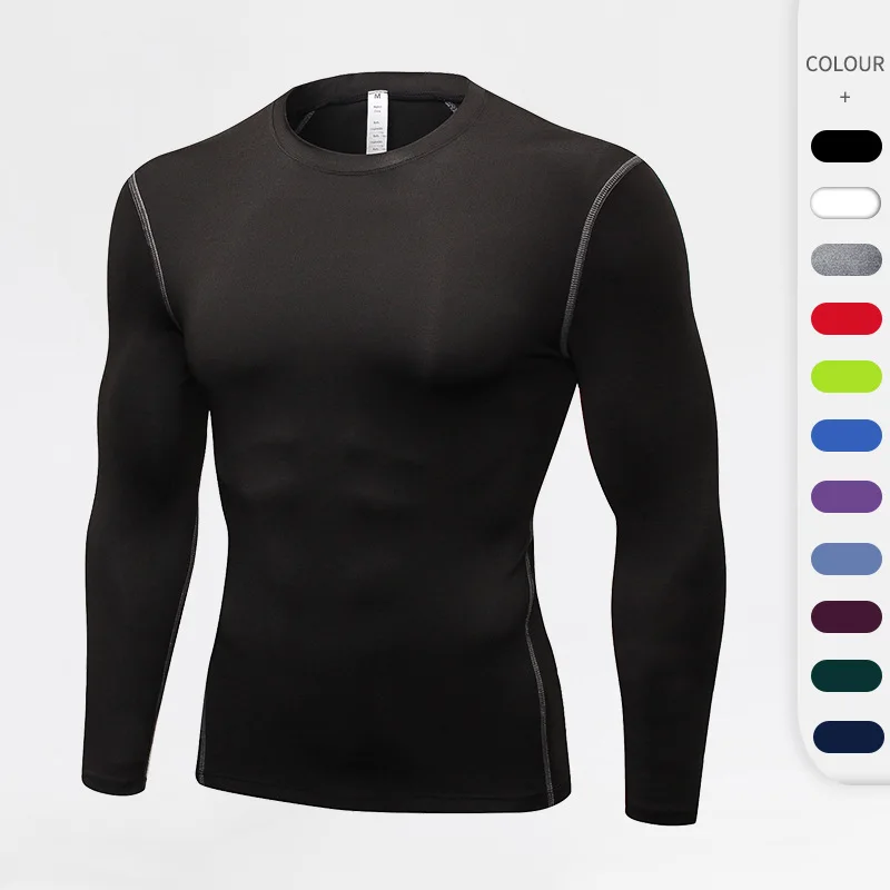 Custom Wholesale Compression Shirts Base Layer Polyester Workout Shirt