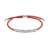 Red rope steel color bracelet g3713