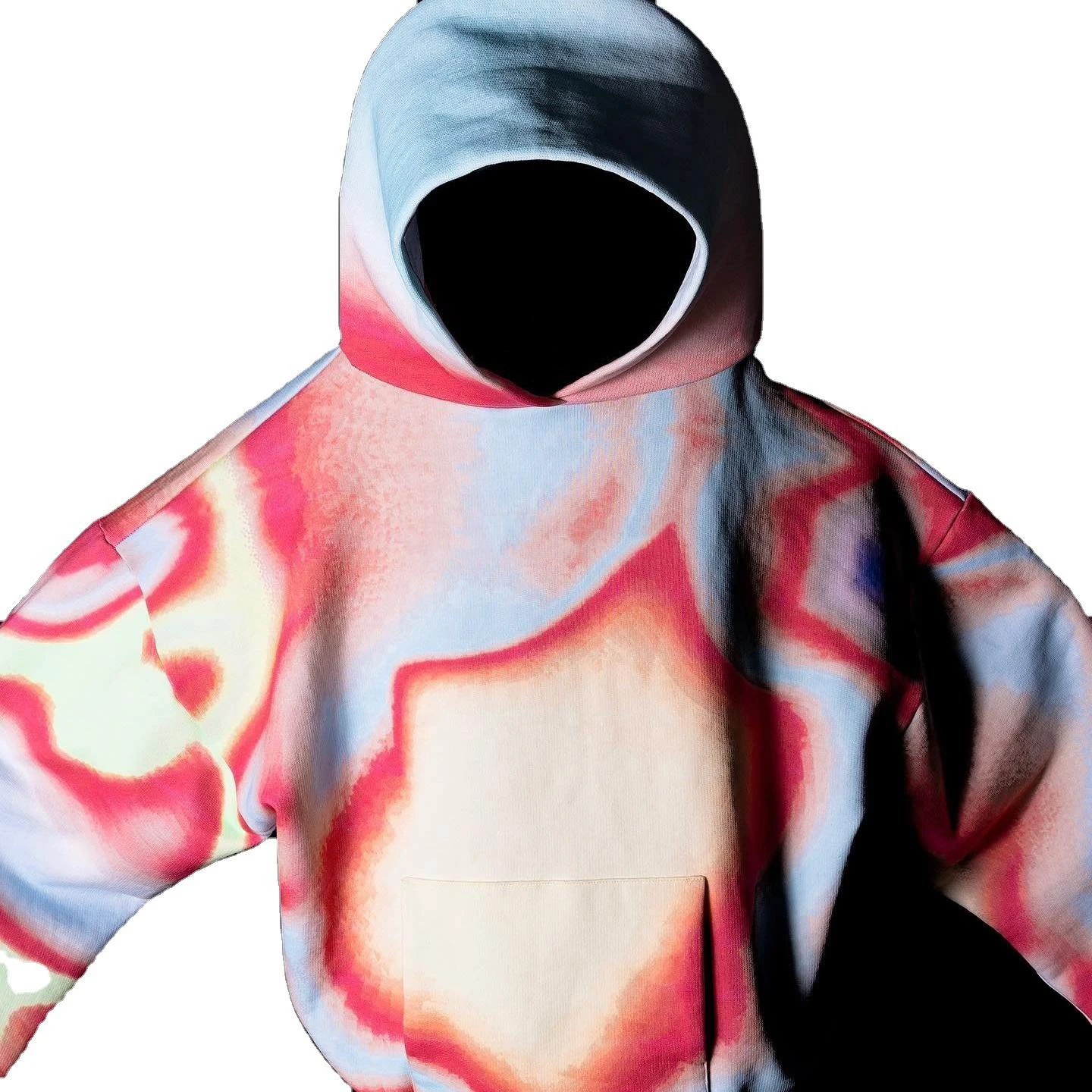 Salati Custom Wholesale Pullover Sweatshirts 3d Print Acid Wash Heavy Coton French Terry Oversized Tie Dye Unisex Hoodie for Men gallery 2