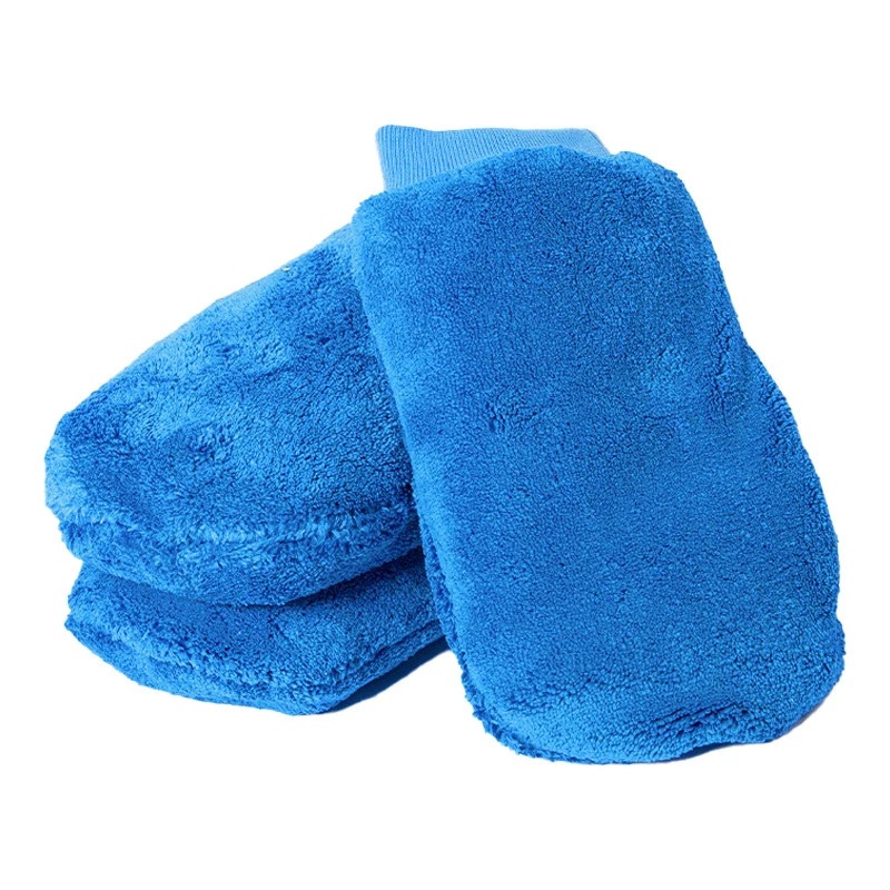 Custom Microfiber Waterproof Car Soft Plush Gloves Cleaning Car Washing