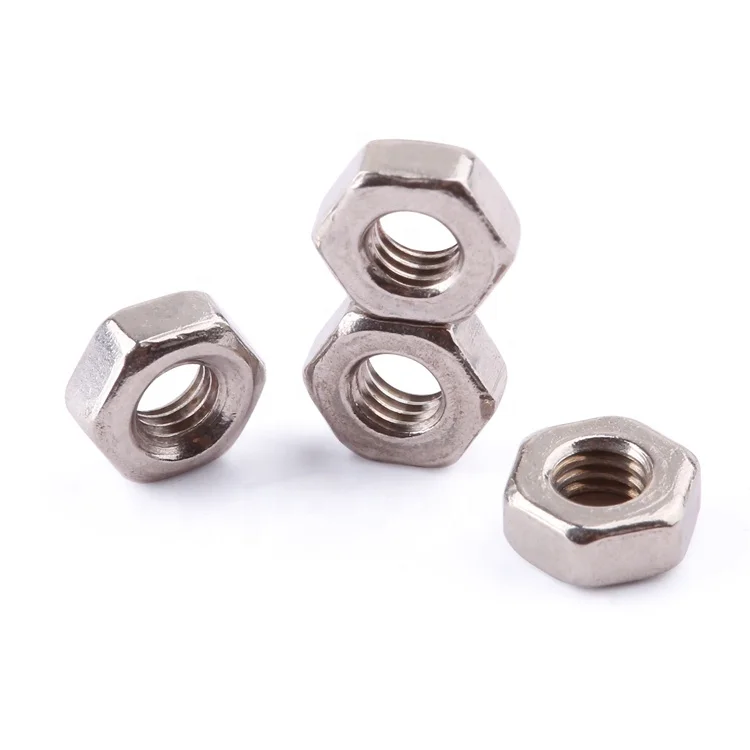 Hot sale DIN 934 stainless steel 304 A2-50 A2-70 M2-M12 hexagon hex nut fastener