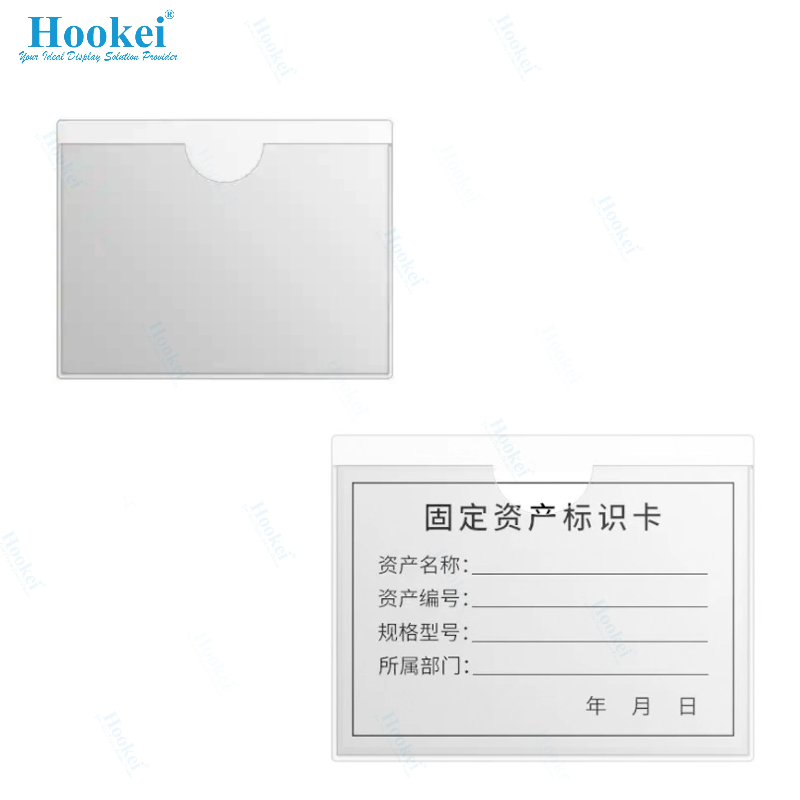 Clear Plastic Soft PVC Pocket Card Holder Self Adhesive Shipping Label / Packing Slip Envelope Pouches