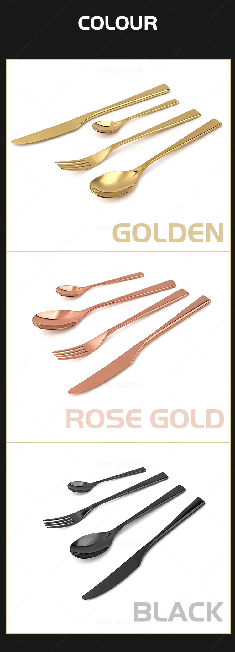 Wholesale Rose Gold Vintage Hotel Restaurant Stainless Steel Flatware Spoon Fork Knife Cutlery Luxury Wedding Silverware Set