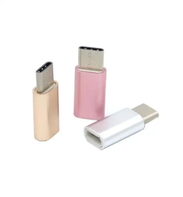 Оптовая продажа с фабрики Halee переходник из алюминиевого сплава портом Type-C «папа» на Micro USB