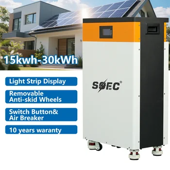 SOEC 15/16KWh 48V/51.2V 280Ah 300Ah 314Ah Solar System LiFePO4 Battery 15KW Power Wall Built in Inverter and BMS