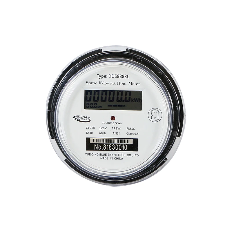 DDS8888 Single Phase Digital Smart Socket ANSI 9S Plug in Type PLC RF Communication Energy Wifi kWh Meter Sub Meters