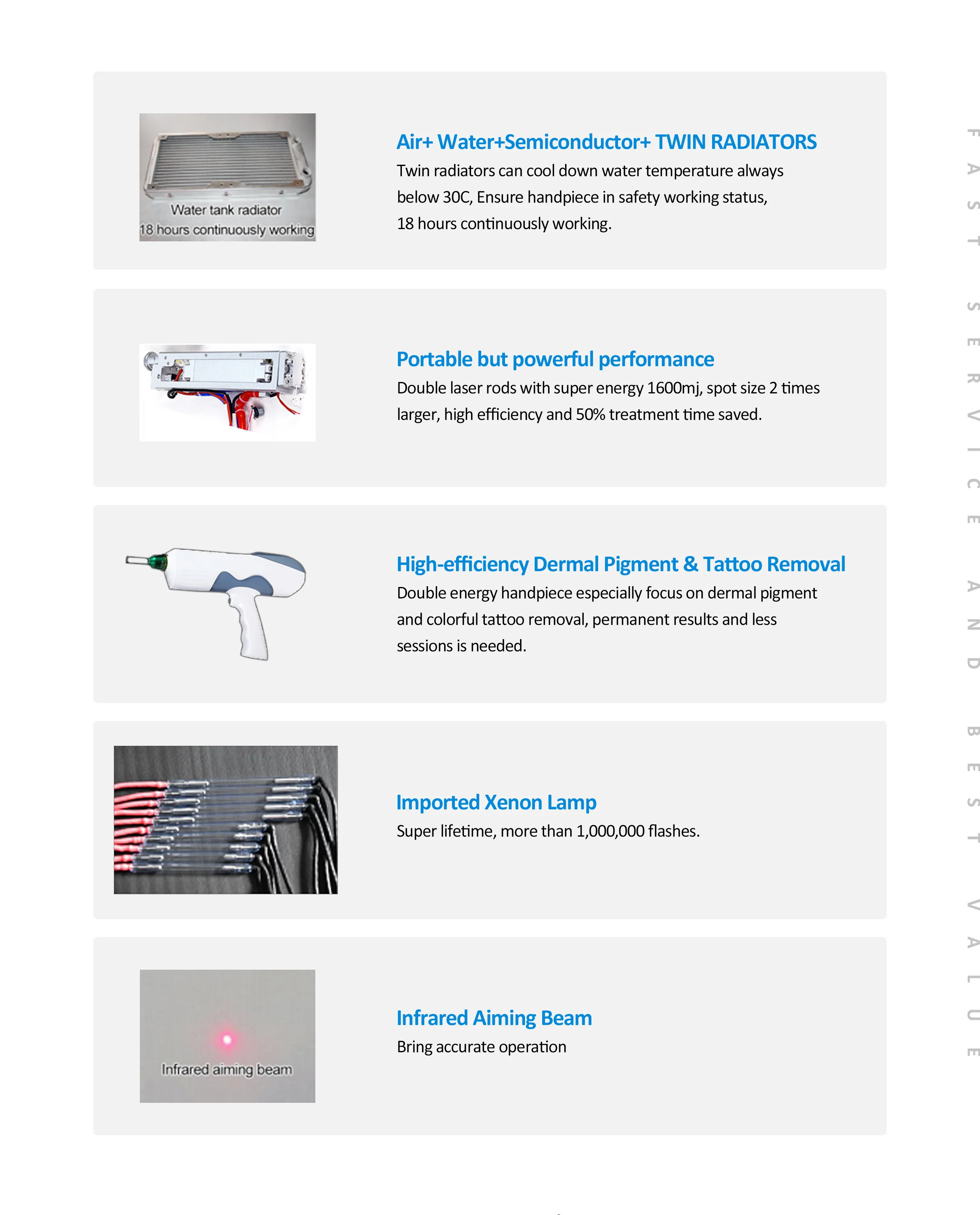 Professional Q Switched Nd Yag Laser eyebrow tattoo Removal