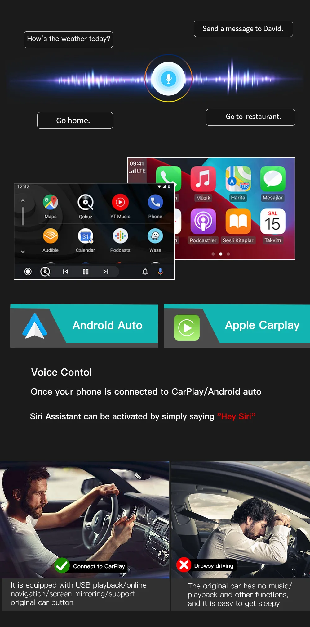 Autoabc Rear View Camera Interface for Audi A4 A5 Q5 A6 A7 with CarPlay ...