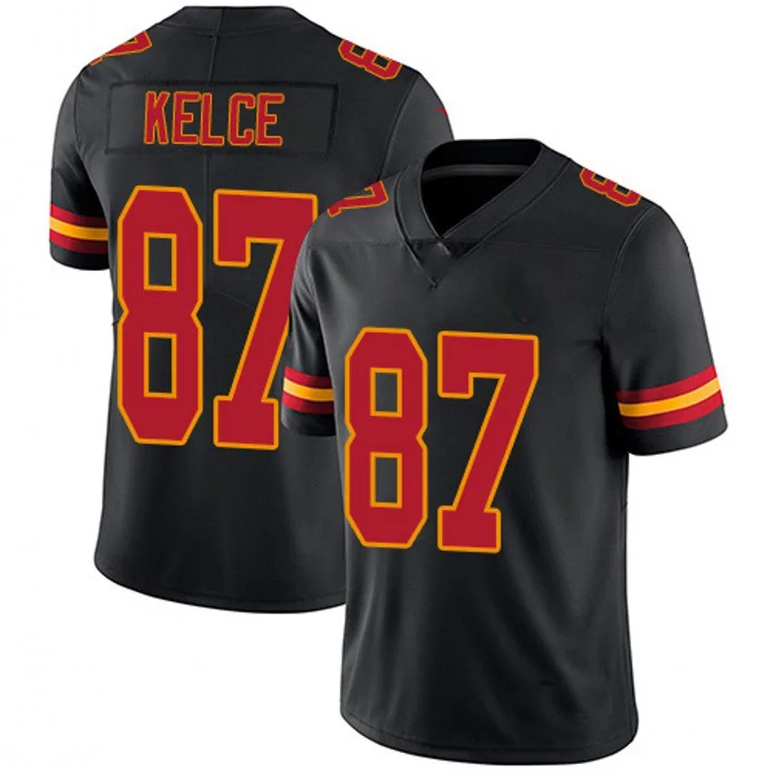 Wholesale Women's 15 Patrick Mahomes 87 Travis Kelce American Football  Jersey Stich S-5xl From m.