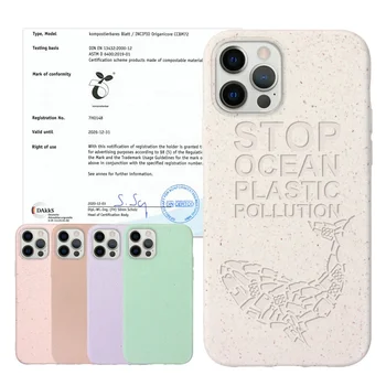 Recycled Pla eco friendly mobile cases 100% bio degradable biodegradable phone case for iphone 12 mini pro max