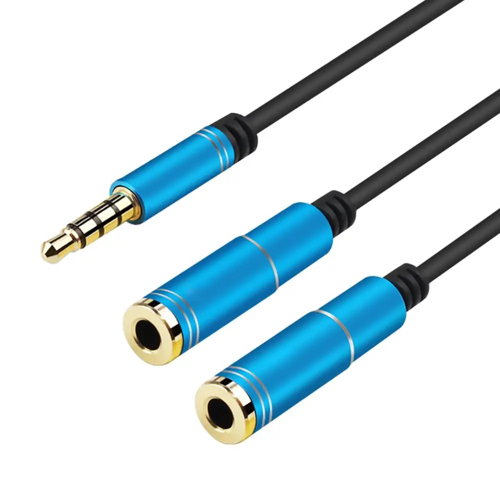 3.5mm Stereo Audio Plug 1Male to 2 Female Kopfh?rer Kabel Adapter 