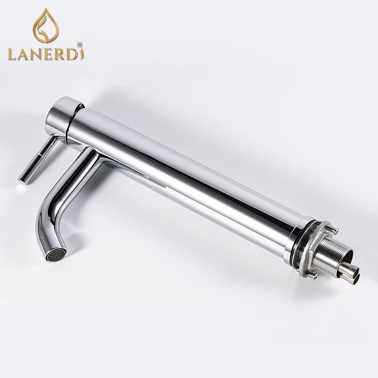 Tuscany Luxury Lav SS304 Swan Faucet Modern Single-Hole Single Handle Metered Hot/Cold Water Valve Ceramic Core NSF Certified