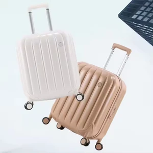 Hot Selling ABS Hard Shell Travel Luggage Suitcases Simple Style Designer Lightweight Luggage Sets With USB Port