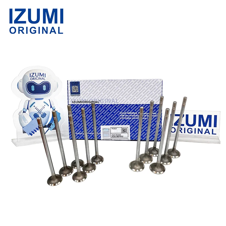 Αρχικό εξάρτημα IZUMI για πετρελαιοκινητήρες Cummins: Βαλβίδα εξαγωγής για κινητήρα Cummins N14 3800891 / 3166410, βαλβίδα εισαγωγής 3803854 / 3803769