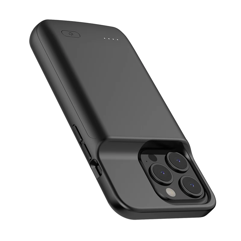 HUAENG Coque Batterie IPhone 15 Plus 6800 MAh – Chargeur Intégré Ultra-Fin, Protection 360°, Bleu, Autonomie Double