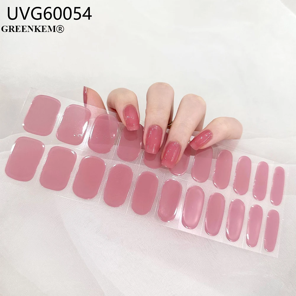 Translucent Nude Gel Nail Art Patch Semi-cured Half-baked Phototherapy ...