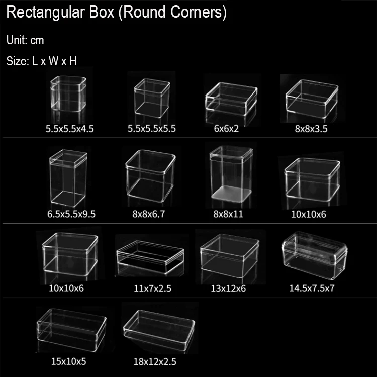 Square Acrylic Storage Box Plastic Sweet Candy Acrylic Party Favor Bin