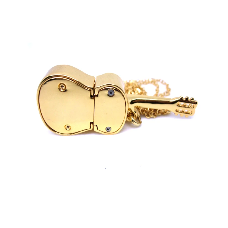2022 Popular High Speed Jewel Guitar Necklace USB Flash Drive 16GB Memory Stick for Women Gift