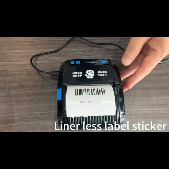 Custom 58mmx65m Liner Less Label Liner Less Thermal Paper Sticker Buy