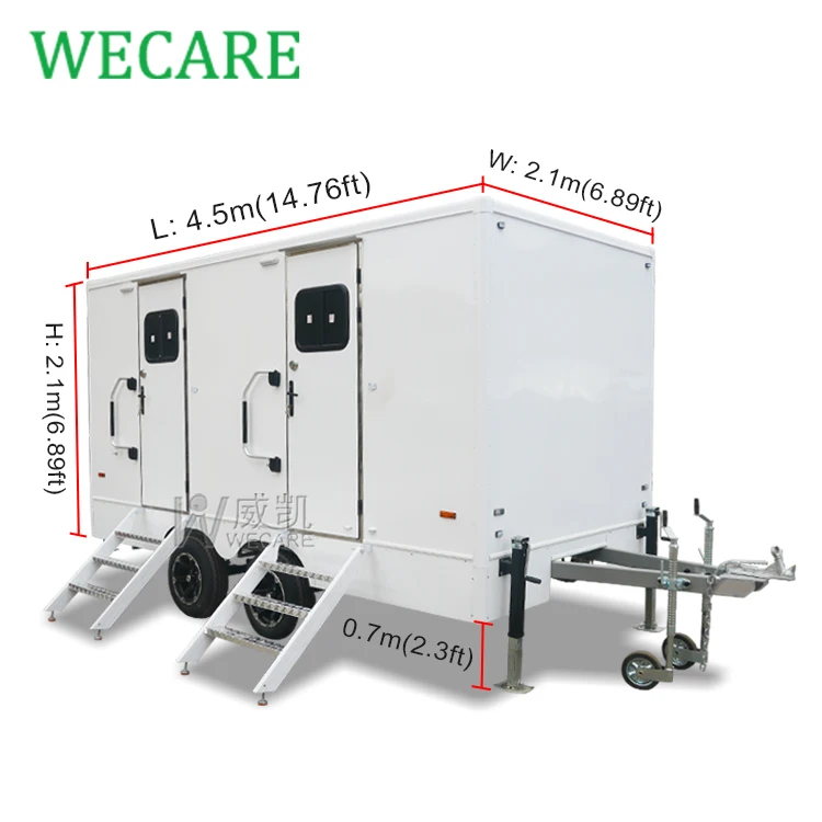 Wecare Portable Restrooms Outdoor Mobile Plastic Toilet Bathroom Trailer Washroom Camping Toilet
