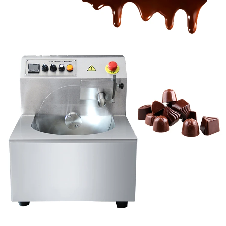 Mini Steel Automatic Hot Chocolate Tempering Chocolate Wheel Temperer Meter Machine with Vibrator Tap Modern Storage tank 5 8 kg
