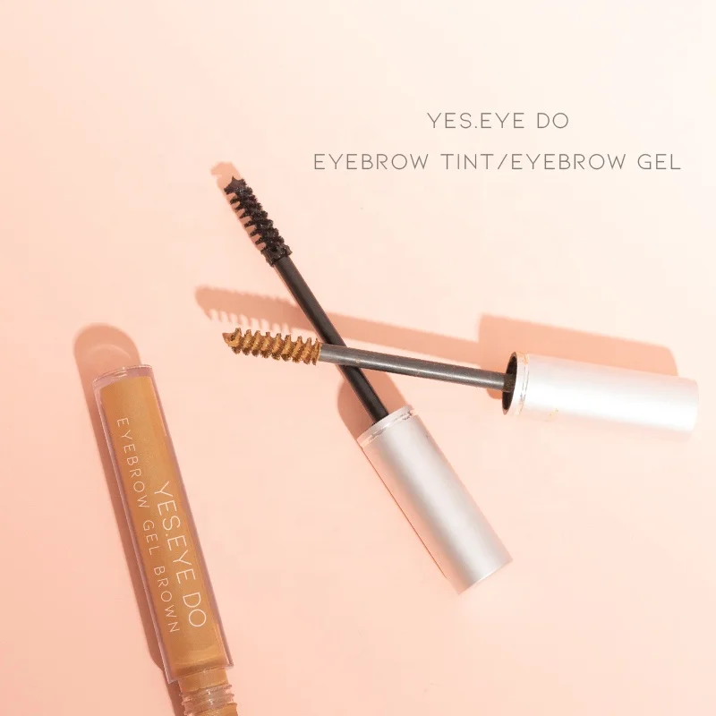 High QualiPrivate Label Eyebrow Clear Setting Eye Brow Tinted Styling Gel Tube with Brush Private Label Waterproof Eyebrow Gel