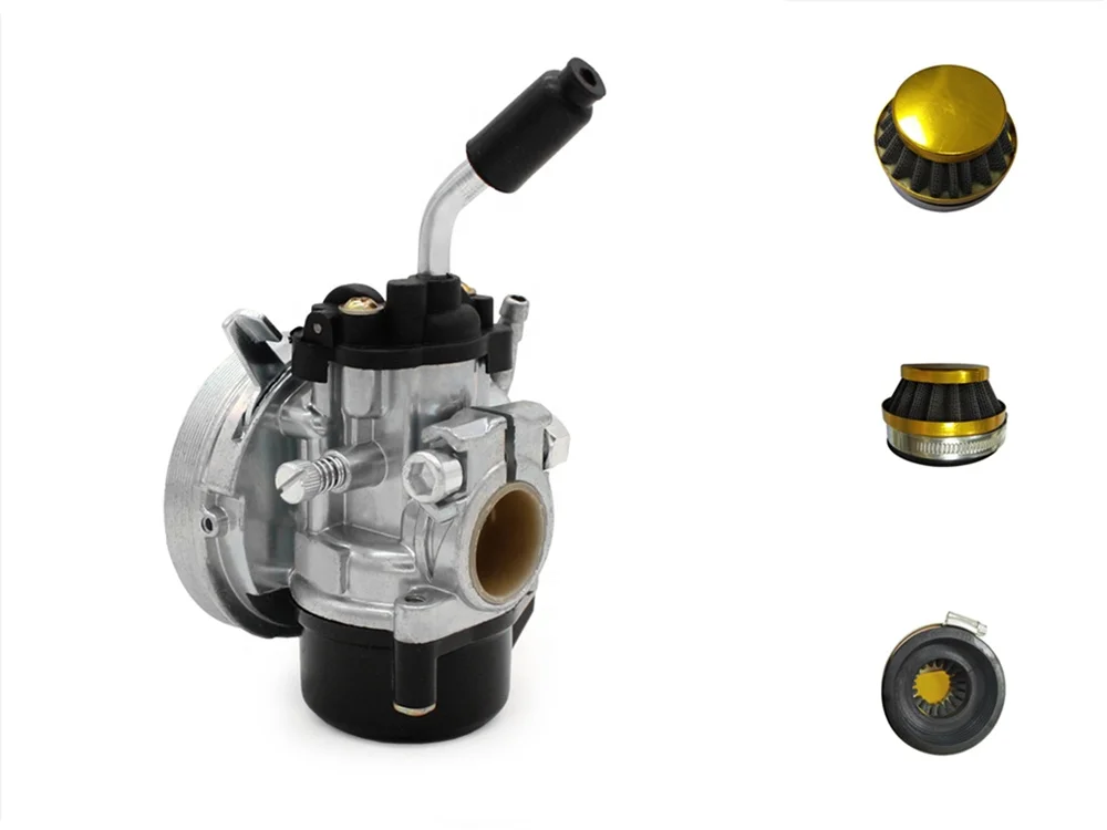 Карбюратор Dellorto F37 SHA SHA1515, КАРБЮРАТОР TOMOS 19 мм с желтым краем и белым фильтром для плитки